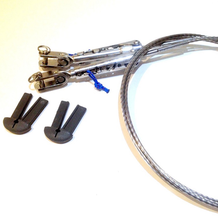 29er Shrouds (pair) with Bluewave Turnbuckles Sailingfast