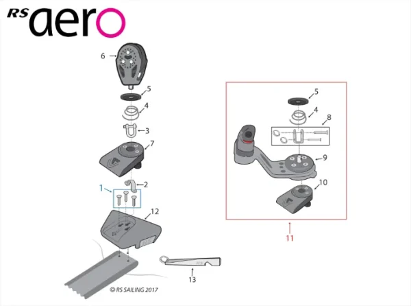 RS Aero Mainsheet Swivel Base (Harken)