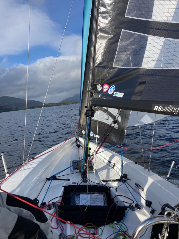 RS21 sailing boat, sailing on Loch Lomond