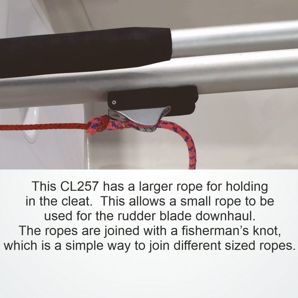 Pico, Tiller, Rudder blade downhaul- CL257 Auto-Release Racing Mini