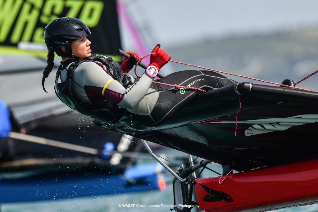 Flo Tovey sailing a WASZP at the WASZP UK Nationals
