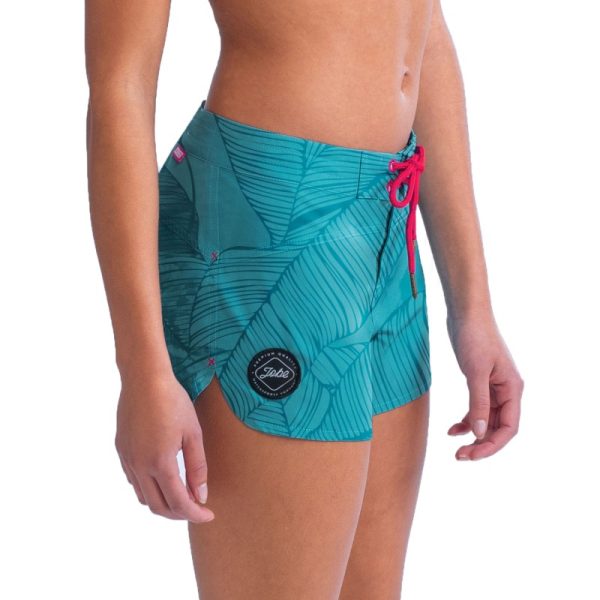 Jobe Boardshort Women Vintage Teal (Black Print)
