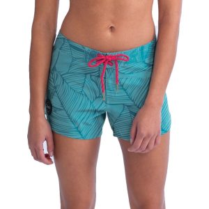 Jobe Boardshort Women Vintage Teal (Black Print)