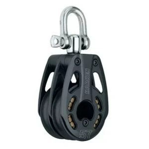57mm Aluminium Double Block - Swivel