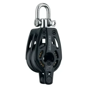 57mm Aluminium Double Block - Swivel, Becket