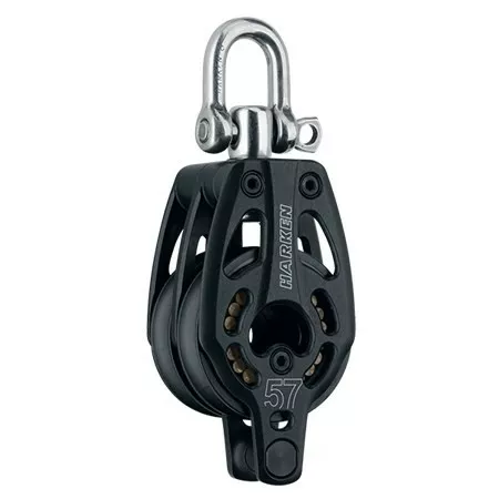 57mm Aluminium Double Block - Swivel, Becket