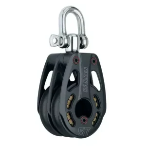 57mm Aluminium Low-Load Double Block - Swivel