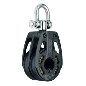 100mm Aluminium Double Block - Swivel