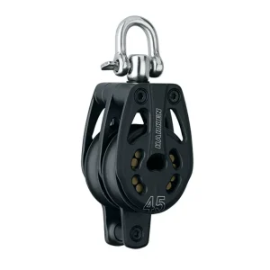 45mm Aluminium Double Block - Swivel, Becket