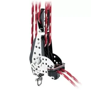 Harken 76mm Double Fiddle Hexaratchet® Block — Swivel, Becket, Cam Cleat, Cross Block
