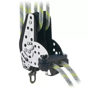 Harken 76mm Double Fiddle Hexaratchet® Block — Swivel, Standup Base, Cam Cleat