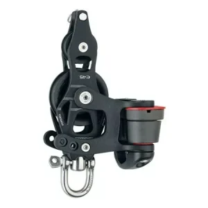 45mm Aluminium Element Fiddle Block - Swivel, Becket, Cam Cleat