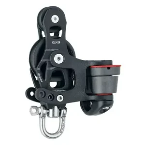 45mm Aluminium Element Fiddle Block - Swivel, Cam Cleat
