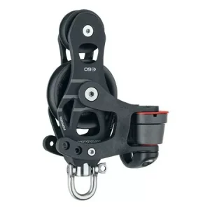 60mm Aluminium Element Fiddle Block - Swivel, Cam Cleat