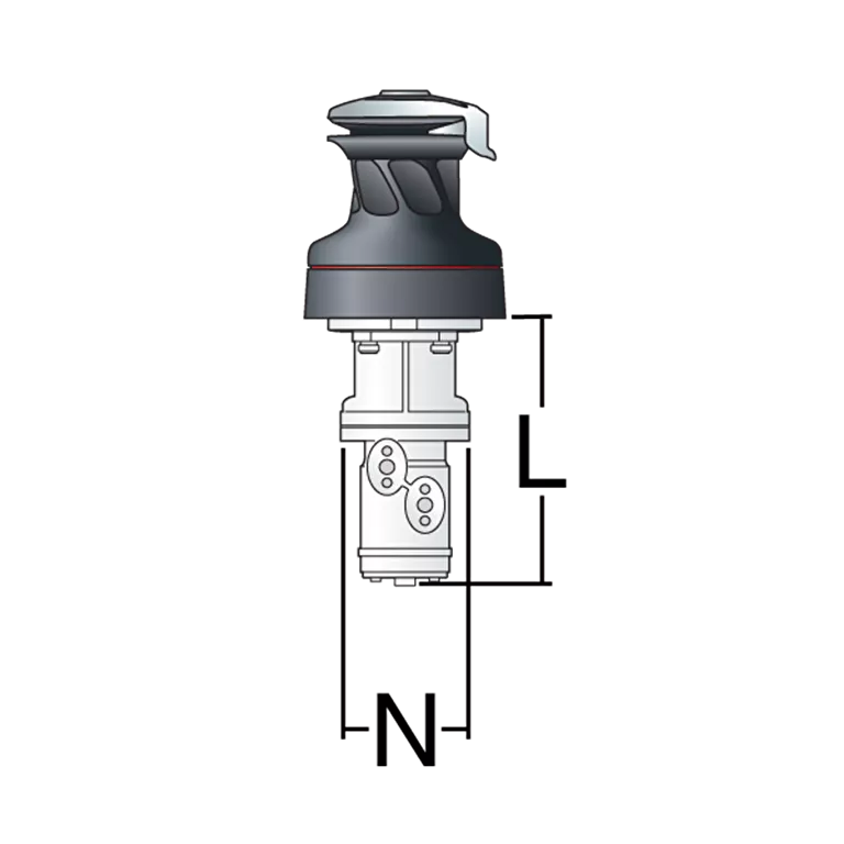 46 Hydraulic Self-Tailing Performa Winch - 2 Speed, Vertical