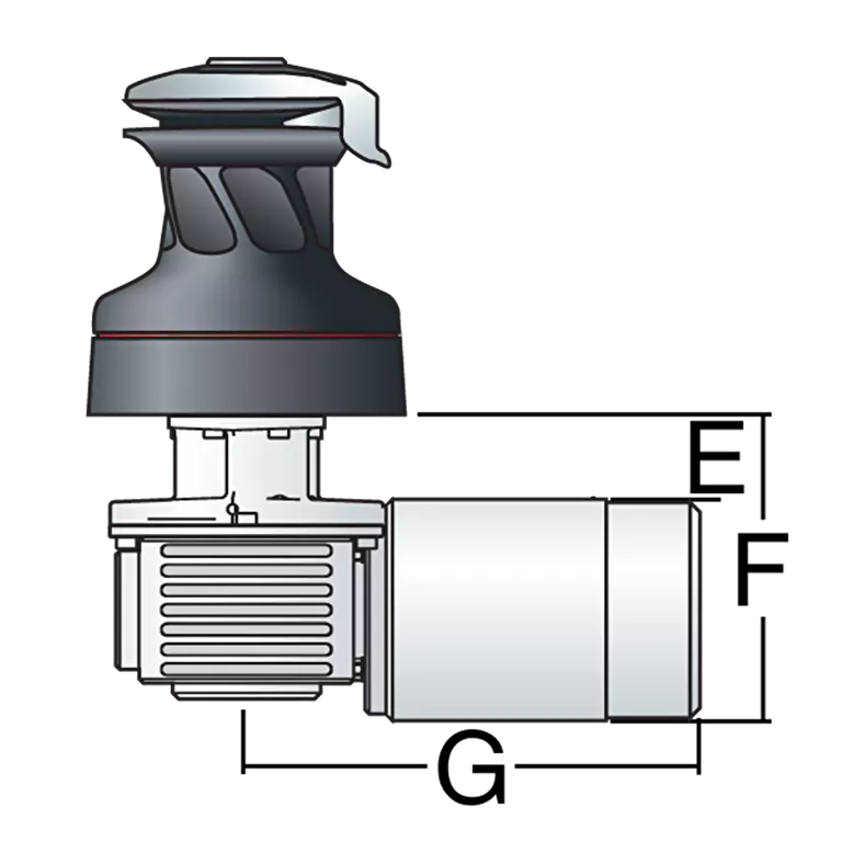 80 Electric Self-Tailing Performa - Winch - 3 Speed, Horizontal