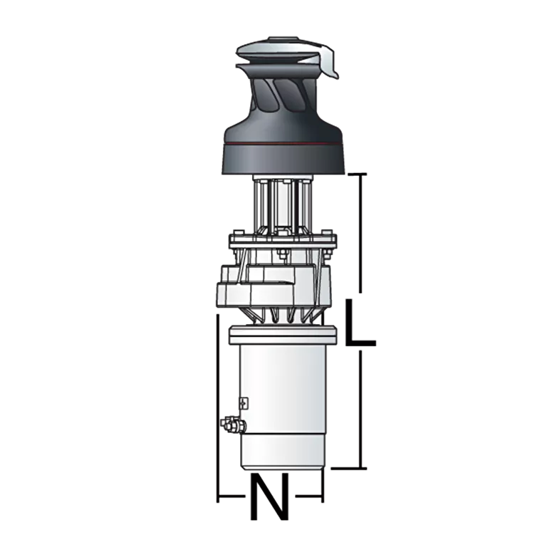 80 Electric Self-Tailing Performa Winch - 2 Speed, Vertical